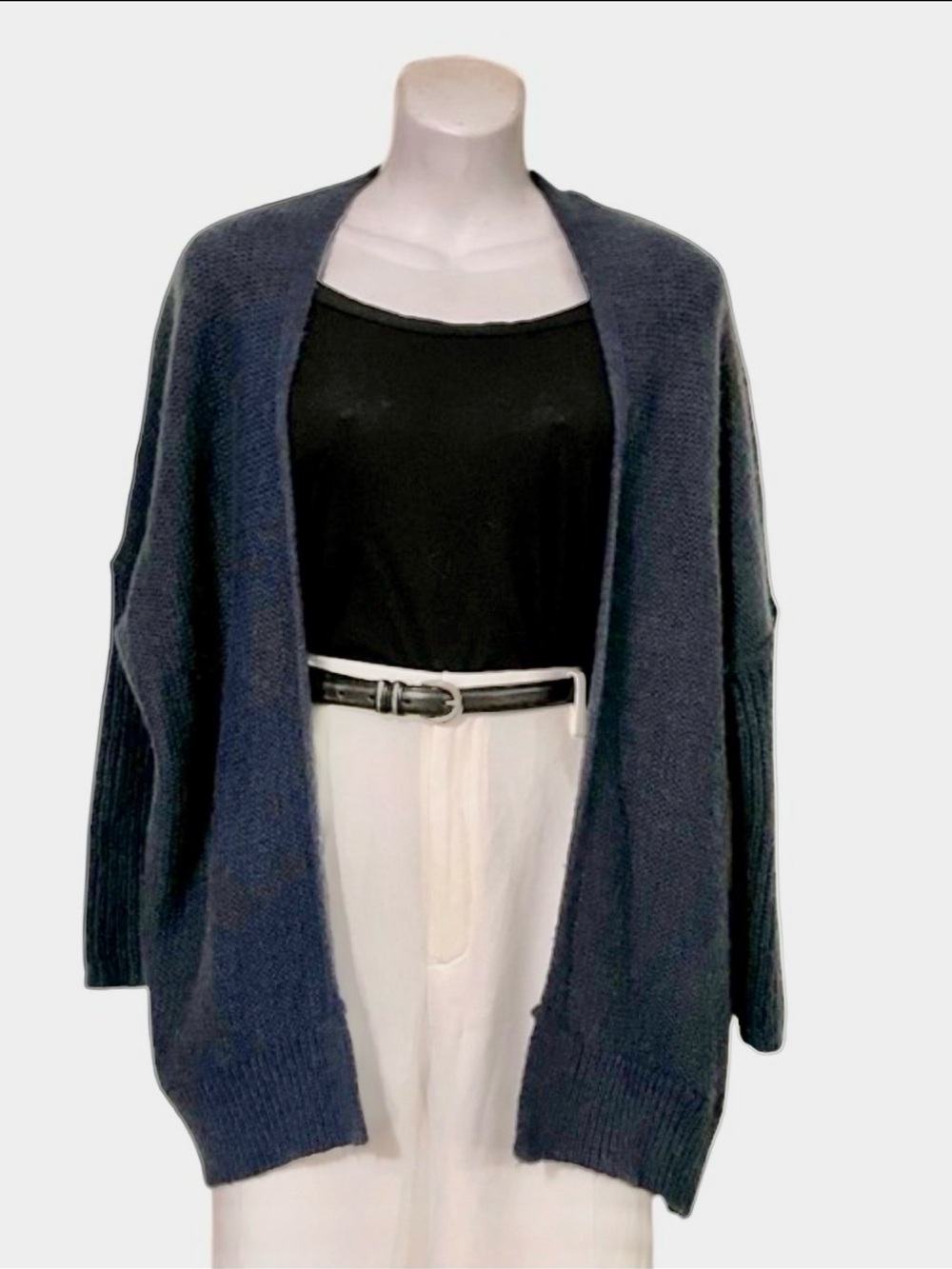 Loft Woman’s Dark Green /Blue Open Cardigan Sweater Sz XS